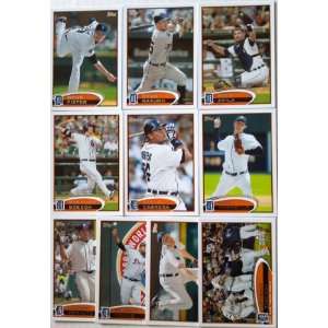  2012 Topps Detroit Tigers Team Set (Series 1) 10 Cards 