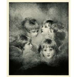  1897 Print Heads Angels Portrait Sir Joshua Reynolds 
