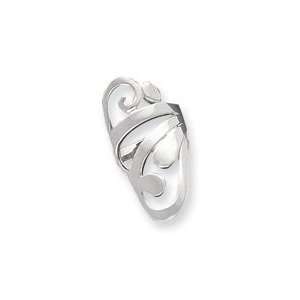  Sterling Silver Scroll Ring   Size 8   JewelryWeb Jewelry