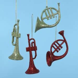   Elves Trumpet and French Horn Christmas Ornaments 5 Home & Kitchen