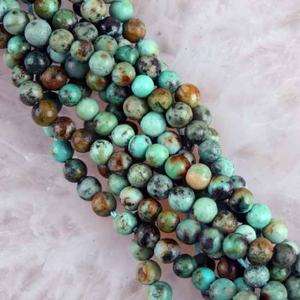 3MM Natural Turquoise Gemstone Round Loose Beads 1 Strand 16L  