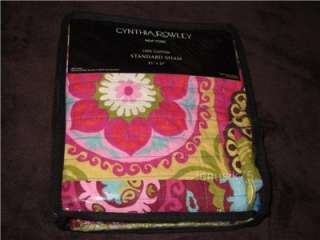 Cynthia Rowley Patchwork Bohemian Quilted Standard Pillow Sham 21x27 