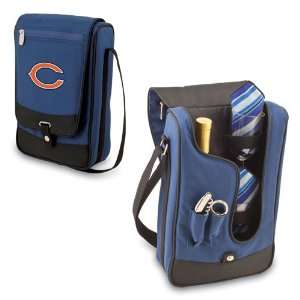  Chicago Bears NFL Barossa Wine Tote   Service for Two Navy 