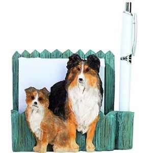  Sheltie and Pup Magnetic Note Holder