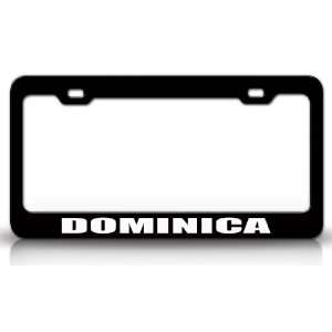  DOMINICA Country Steel Auto License Plate Frame Tag Holder 