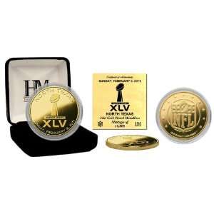 Super Bowl XLV Commemorative 24kt Gold Coin  Sports 