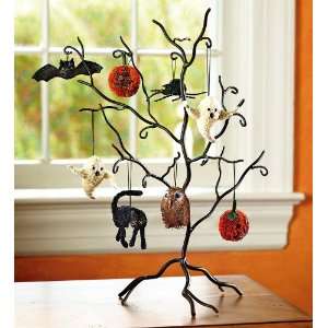   Hanging Halloween Brush Ornaments, Set of 6: Home & Kitchen
