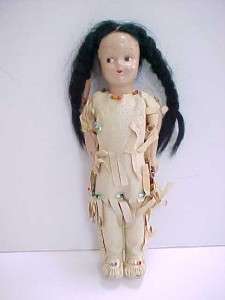 Antique Composition Indian 7.5 Doll  