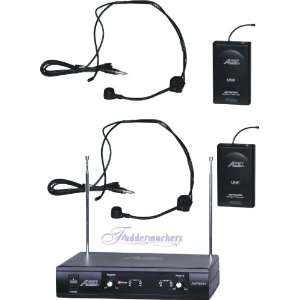  Audio 2000 Super Value VHF Dual Wireless Headset 