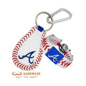  GameWear Atlanta Braves Keychain & Bracelet Combo: Sports 