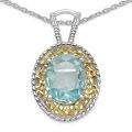 Malaika Sterling Silver Genuine Blue Topaz Two Tone Necklace Today 