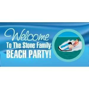  3x6 Vinyl Banner   Family Beach Party Jet Ski: Everything 