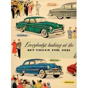  1951 Ad General Motors Pontiac Buick Chevrolet Cadillac 