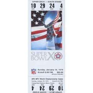    10m Super Bowl X Ticket Repl. Pittsburgh Steelers & Dallas Cowboys