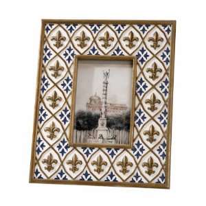   Gold Moroccan Tile Fleur De Lis Picture Frames 10.5