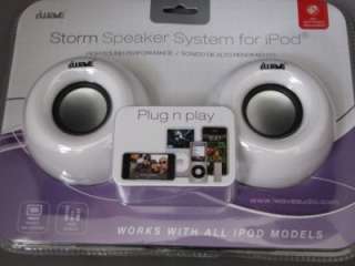 NEW WHITE IWAVE STORM 2W SPEAKER SYSTEM IPOD STEREO  