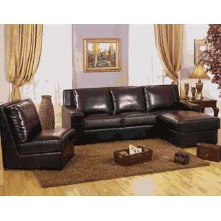 pc leather sectional sofa set with black base and black cushions and 