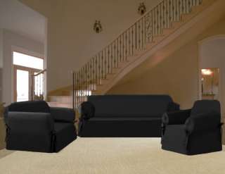   Suede New Sofa + Loveseat + Chair Slip Cover Couch 7 Colors  