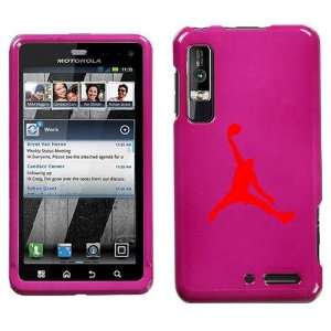   DROID 3 XT862 RED AIR JORDAN ON PINK HARD CASE COVER 