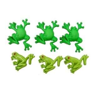  Jesse James Embellishments Button Tree Frogs (6 Pack) Pet 