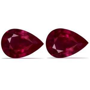  1.56 Carat Loose Rubies Pear Cut Pair Gemstone Jewelry