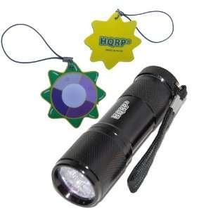   UV Flashlight 9 LED 365 nm Wavelength plus HQRP UV Tester Patio, Lawn