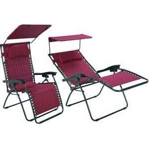   XL Oversized Relaxer with Canopy, Dark Red Weave Patio, Lawn & Garden