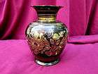   Brass Vase   6 Tall   Hand Tooled, Etched & Burnished   Made In India