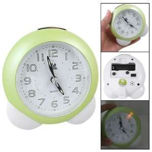   Dial White Green Bedroom Analog Alarm Clock w Light