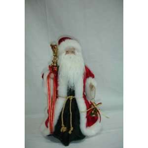  Trim a Home 12in Fabric Santa Cone Christmas Decoration 
