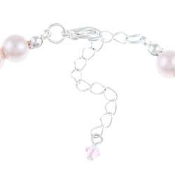 Crystale Pink Faux Pearl 26 inch Necklace  Overstock