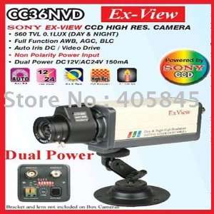   selectable shutter speed cctv camera 560tvl dual power
