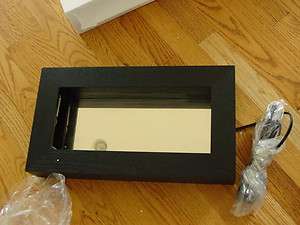 POTTERY BARN MIRRORED LIT SHADOW BOX 11 X 18 BLACK  