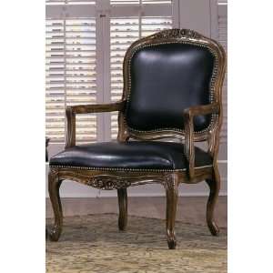 Pacific Coast Carved Leather Accent Chair 