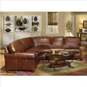    Young 111   S Charleston Traditional 3 Piece Leather Sectional Sofa