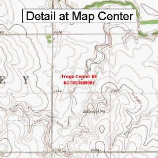 USGS Topographic Quadrangle Map   Trego Center NE, Kansas (Folded 