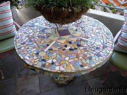 40s PINK MOSAIC TILE TABLE PATIO DINING PATIO PERFECT  
