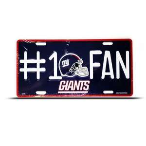  New York Ny Giants Metal Nfl Sport License Plate Wall Sign 