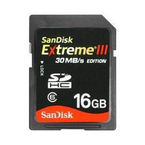  SanDisk SANDISK 16GB EXTREME III SECUREDIGITAL HC CARD 30 