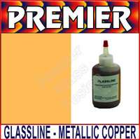 GLASSLINE COLOR Pen Metallic Copper Glass Paint All COE  