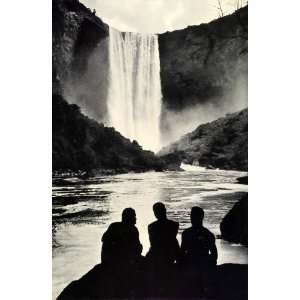 1934 Print South America Guyana Kaieteur Falls Potaro River Waterfalls 