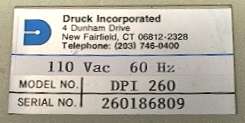 Druck Pressure Indicator DPI 260 with transducer 100psi  