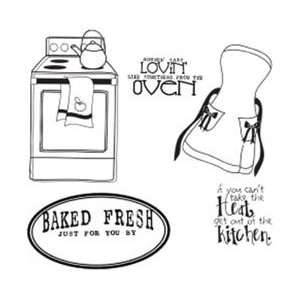  Unmounted Red Rubber Stamps Kitchen Logic Arts, Crafts 