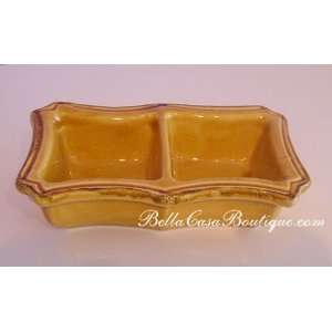   Olives & Oil dish made in Italy Burnt Orange color