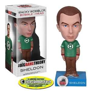   Theory Wacky Wobbler Bobble Head Sheldon Green Lantern Shirt: Toys