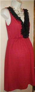 WOMENS SMALL MATERNITY DRESS VALENTINES DAY BLACK RED BEADED NEW W 