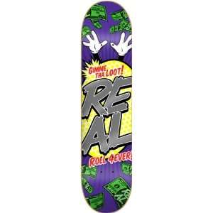  Real Gimme Tha Loot Deck 8.25 Purple Skateboard Decks 