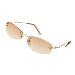   Amber Lens Slim Metal Frame Ladys Sunglasses