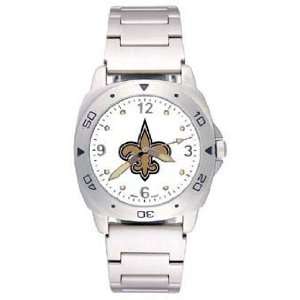  New Orleans Saints Mens Pro Sterling Silver Watch: Sports 