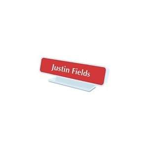  Architectural Desk Sign with Name Plate, Gray, Radius Edge 
